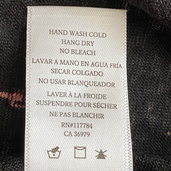 Rails Cara Black Rainbow Cactus Linen Blend Tee Size Medium - Picture 13 of 13